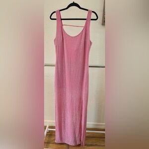 Long Sleeveless Pink  Dress